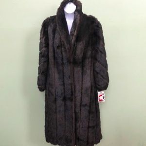 Elegant Dark Brown Faux Fur Teddy Coat
